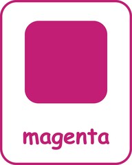 Magenta Color Flashcard, Colors Flashcards for Kids, Printable Flashcards, Educational Flashcards, Homeschool, Kindergarten & Pre-School Activity, Learning resources