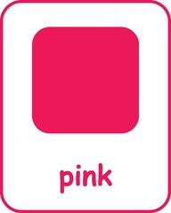 Pink Color Flashcard, Colors Flashcards for Kids, Printable Flashcards, Educational Flashcards, Homeschool, Kindergarten & Pre-School Activity, Learning resources