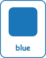 Blue Color Flashcard, Colors Flashcards for Kids, Printable Flashcards, Educational Flashcards, Homeschool, Kindergarten & Pre-School Activity, Learning resources