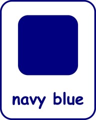 Navy Blue Color Flashcard, Colors Flashcards for Kids, Printable Flashcards, Educational Flashcards, Homeschool, Kindergarten & Pre-School Activity, Learning resources