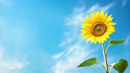Obraz premium Sunflower against a clear sky
