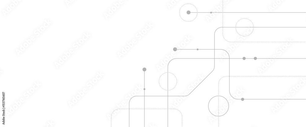 Poster vector abstract geometric technology and connection concept.