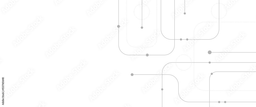 Poster vector abstract geometric technology and connection concept.