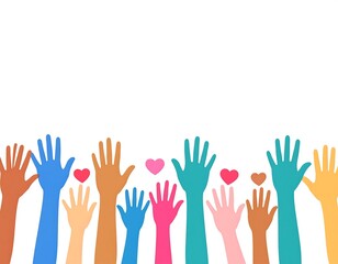 Obraz premium colorful hands of the family