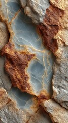 Intricate texture of layered rock showcasing natural patterns and striations in warm tones under soft lighting