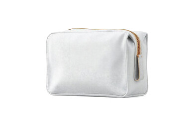 Blank white canvas cosmetic bag mockup, ai generated