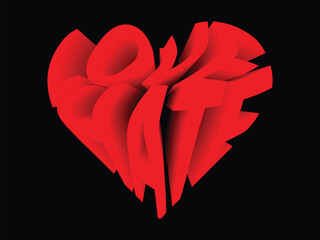 Love Text Effect and mockup layout Design