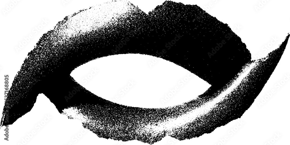 Poster bold abstract high contrast black and white breakfast cereal loop design