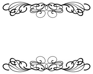 vintage frame with floral ornament
