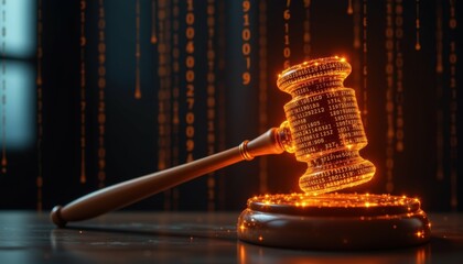 Innovative Digital Justice System Event Virtual Environment Legal Content Futuristic Viewpoint