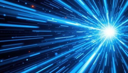 Dynamic Light Burst of Energy Digital Space Visual Effect Abstract Environment Futuristic Concept