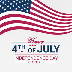 4th of July, Independence Day, Fourth of July background, poster with USA flag