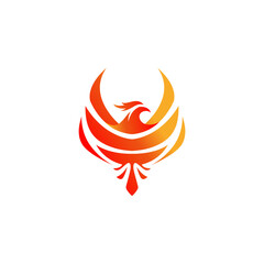 Phoenix Bird Illustration emblem logo artwork.