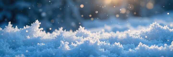 Shimmering ice crystals sparkle in the frosty winter air, a breathtaking display of cold, glittering beauty Perfect for winter, holiday, or nature themes , reflecting light, festive