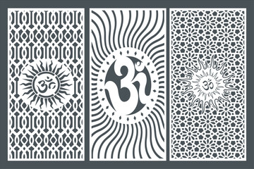 Om Jali design used for temples, Mandir. Om acrylic jali, corian jali and mdf jali.