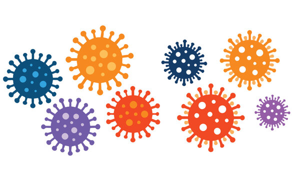 Bacteria and virus icons