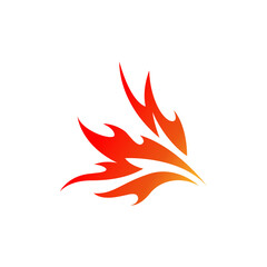 Phoenix logo design image for company business. head bird abstract