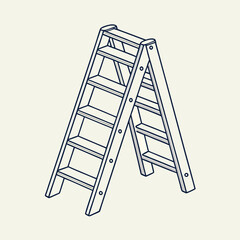 Ladder icon vector. Adobe Illustrator Artwork