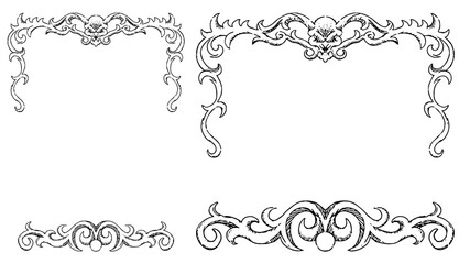 Vintage Ornamental Frame - Hand draw illustration