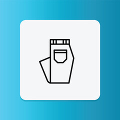 This denim shorts icon represents a common garment that requires proper washing to maintain color and shape.