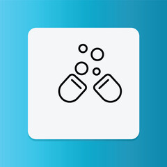 This soap bubbles icon represents effective foaming, cleanliness, and washing power.