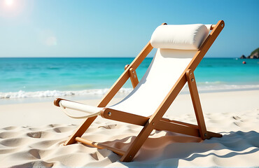 Fototapeta premium beach chair detachable headrest pillow soft powder