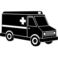 Ambulance emergency vehicle silhouette