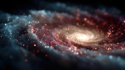 Spiral Galaxy with Luminous Core and Starry Arms