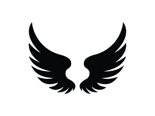 Wing Symbol Isolated Silhouette
