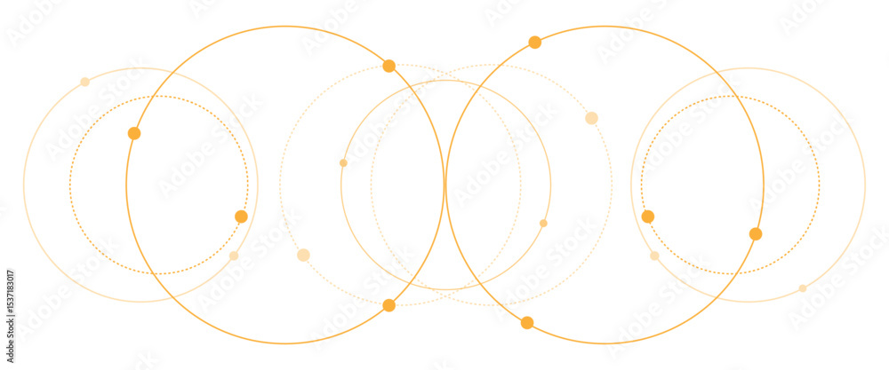 Poster vector creative technology design with circles dots connection concept.
