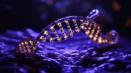 Illuminated DNA Double Helix on a Textured Surface