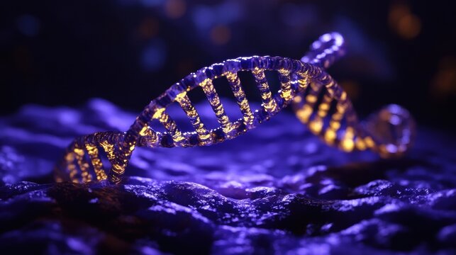 Illuminated DNA Double Helix on a Textured Surface