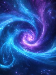 Naklejka premium Captivating abstract background of blue and purple light swirls, ideal for technology or energy themed projects