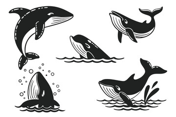 Obraz premium set of sea animals vector