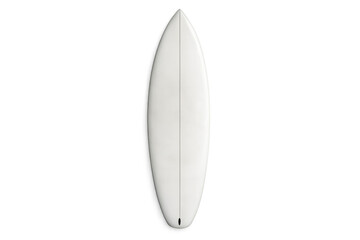 Classic white surfboard isolated on transparent background, perfect for summer and water sports concepts