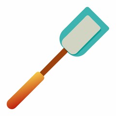 Turquoise spatula kitchen utensil cooking tool icon on white background