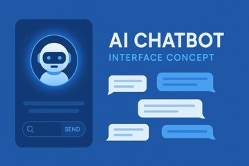 AI Chatbot Interface with Messaging UI Design
