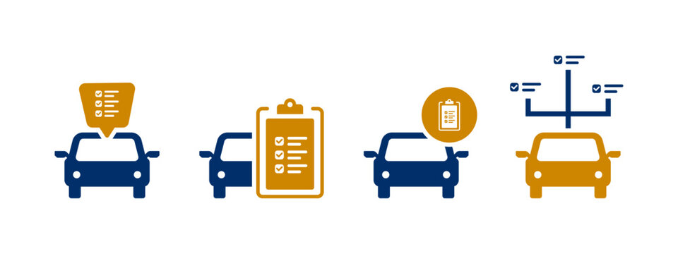 car maintenance list icon vector illustration. car maintenance list icon in flat style - stock vector.