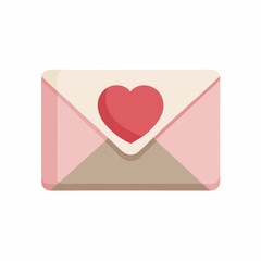 Love letter vector valentine's day card cute design on white background