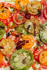 fresh ripe multi-colored tomatoes top quality