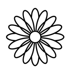 Minimal Daisy Outline Vector Icon Design