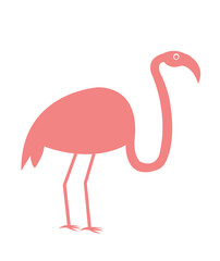 Flamingo clip art design on plain white transparent isolated background for sign, decal, card, shirt, hoodie, sweatshirt, apparel, tag, mug, icon, poster or badge