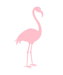 Flamingo clip art design on plain white transparent isolated background for sign, decal, card, shirt, hoodie, sweatshirt, apparel, tag, mug, icon, poster or badge