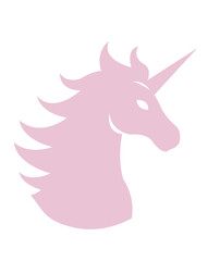 Unicorn clip art design on plain white transparent isolated background for card, shirt, hoodie, sweatshirt, apparel, card, tag, mug, icon, poster or badge