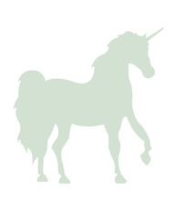 Unicorn clip art design on plain white transparent isolated background for card, shirt, hoodie, sweatshirt, apparel, card, tag, mug, icon, poster or badge
