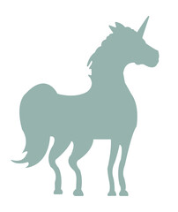 Unicorn clip art design on plain white transparent isolated background for card, shirt, hoodie, sweatshirt, apparel, card, tag, mug, icon, poster or badge