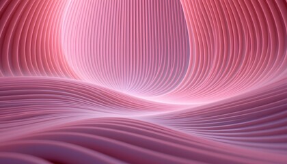 Obraz premium parallel curved lines bending across the screen, soft pastel lighting and depth