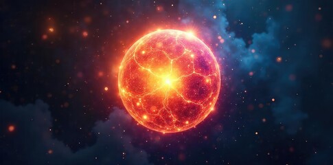 Intricate, glowing orb radiating ethereal light, symbolizing the essence of a soul's unique personality Perfect for spiritual, metaphysical, or psychological concepts , radiant, wisdom, life