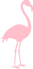 Flamingo clip art design on plain white transparent isolated background for sign, decal, card, shirt, hoodie, sweatshirt, apparel, tag, mug, icon, poster or badge