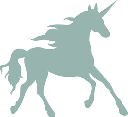 Unicorn clip art design on plain white transparent isolated background for card, shirt, hoodie, sweatshirt, apparel, card, tag, mug, icon, poster or badge